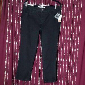 NWT Size 12 - Black Denim Stretch Joe Fresh Slim Jeans